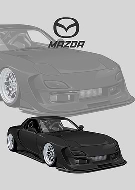 mazda rx 7 black