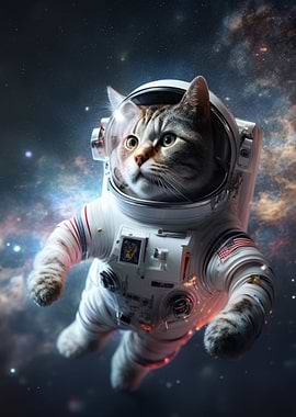 cat lost in galaxy