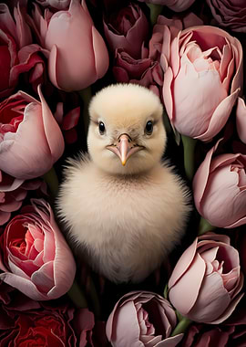 Chick In Roses