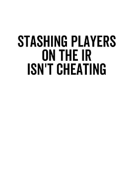 Stashing Players On The IR