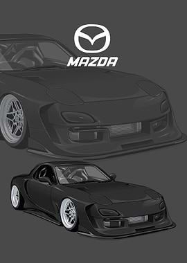 mazda rx 7 black
