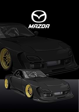 mazda rx 7 black