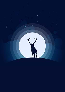 Deer in the Moonlight