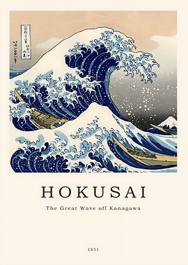 Ukiyo e Big Wave Hokusai
