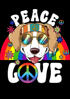 60s 70s Hippie Dog