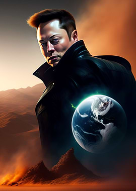 Musk with World in Space