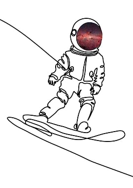 Astronaut Snowboarder