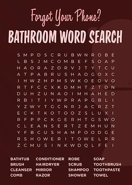 Bathroom Word Search