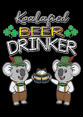 Funny Koala Beer Drinker