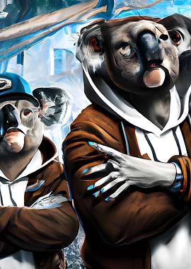 Abstract Gangster Koala