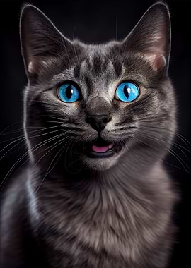 Cat with blue eyes
