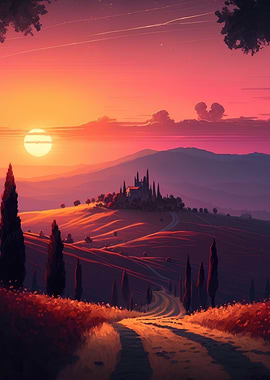 Tuscany sunset