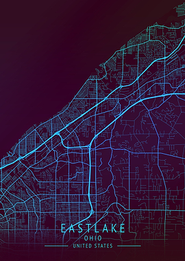 Eastlake Ohio USA City Map