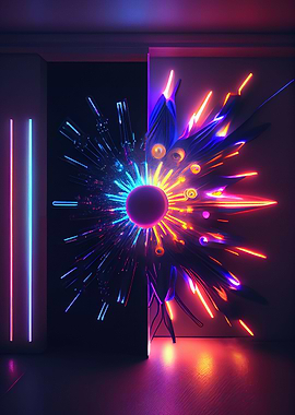 Neon lighting abstract