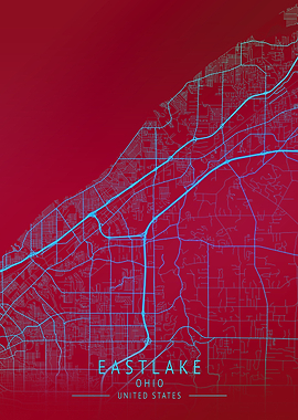 Eastlake Ohio USA City Map