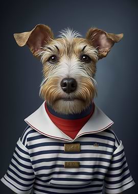 Cute Dog in Style Poster
