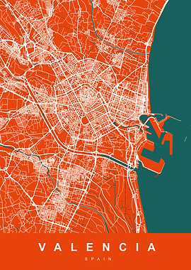 Map VALENCIA SPAIN