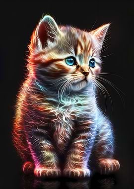 Cute Cosmic Kitten