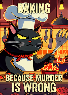 Baking Funny Cat Murder