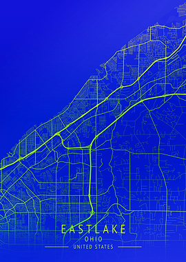 Eastlake Ohio USA City Map