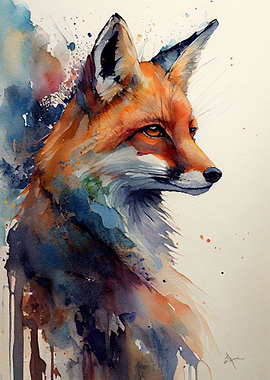 Fox Watercolor