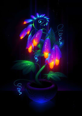 Beautiful Neon Flowers