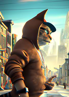 Abstract Gangster Cat