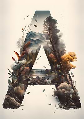 Letter A Double Exposure