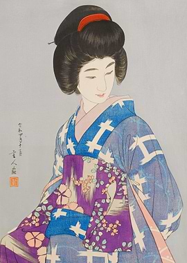 Japanese Geisha in Kimono