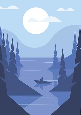 Blue Lake and Forest