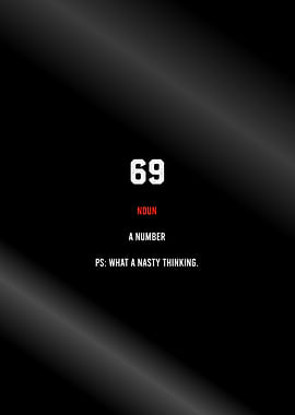 69 definition poster