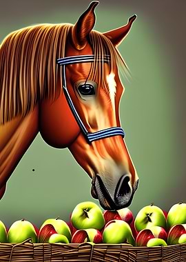 Horse and Apples