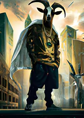 Abstract Gangster Goat