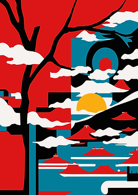 Japanese Landscape Poster