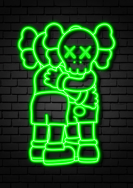 neon kaws