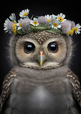 cute baby fluffy owl