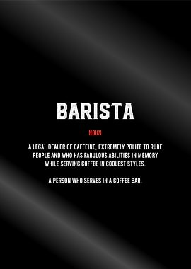 barista definition poster