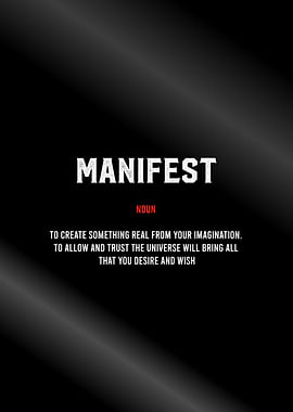 manifest definition poster