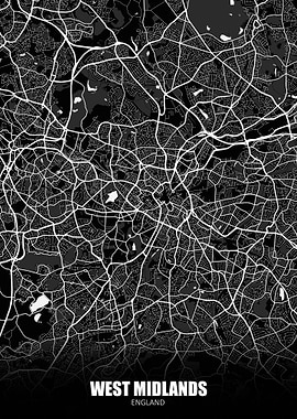 West Midlands England Map