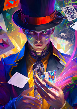 Vibrant card magician