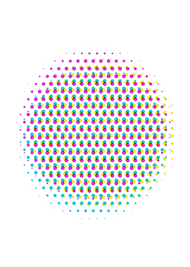 Dot made of dots matrix bi