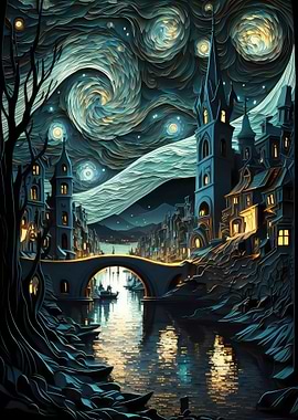 Night in the Medieval Town