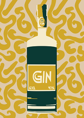 Retro Gin Poster