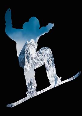 Snowboarder White Mountain