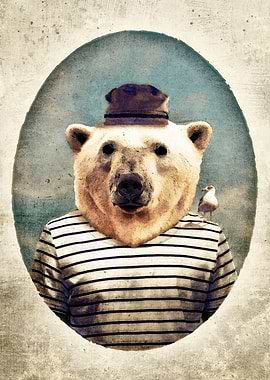 Portrait of sailor bear