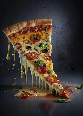 Dripping Pizza Slice