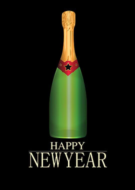 Happy New Year Bottle
