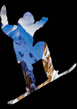 Snowboarder Brown Mountain