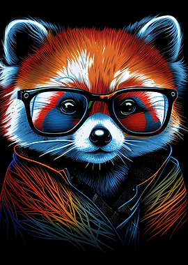 Red Panda Pop Art Design