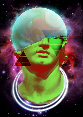 David Statue Vaporwave